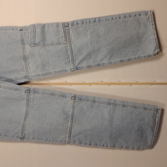 PacSun Women's High-Rise 90s Boyfriend Carpenter Cargo Jean. Light Blue, Size 27 - Picture 5 of 16